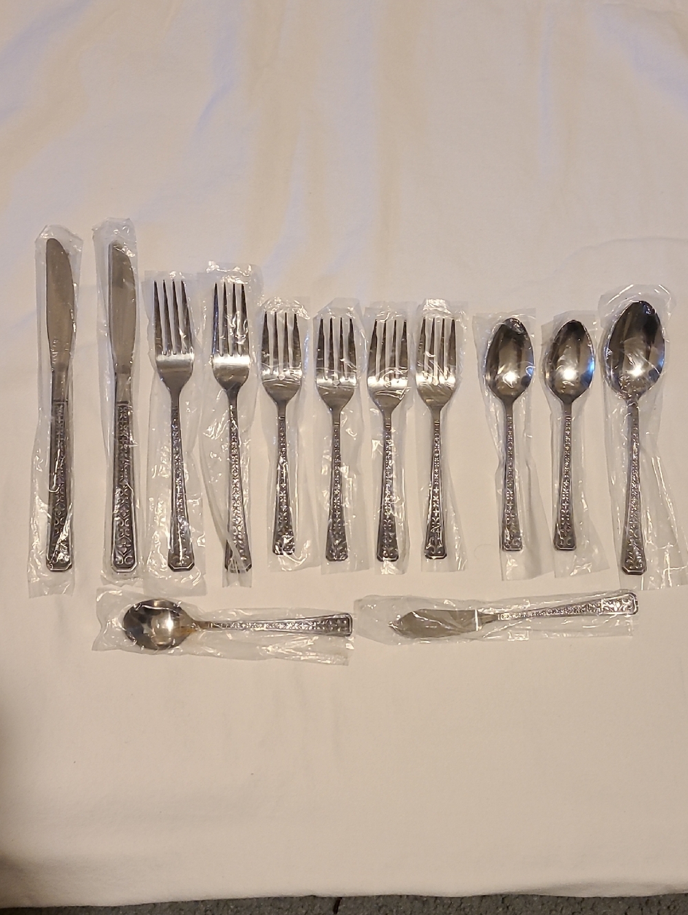 Interpur Stainless Steel Florenz (4 petal) Flateware Japan NWT, Lot of 13 Pieces